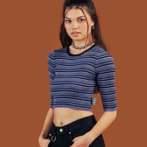 💜UNIF Posey Top in Purple x Green x Blue 💜